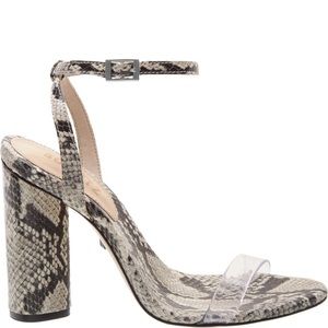 Schutz Quelen Sandal in Natural Snake size 8
